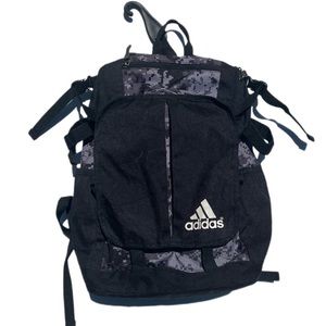 Adidas grey and black digital camouflage print baseball bat backpack